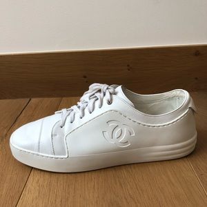 SOLD Authentic CHANEL white sneakers! Size 40.5